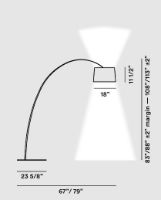 Billede af Foscarini Twiggy Gulvlampe H: 212-288cm - Sort