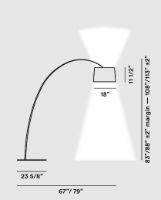 Billede af Foscarini Twiggy Gulvlampe H: 212-288cm - Grafit