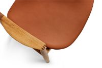 Billede af Bent Hansen Asger Stol M. Polstring H: 80 cm - Eg, Olieret / Zenso 2 223 Cognac Læder 