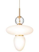 Billede af Nuura Rizzatto 43 Pendel Ø: 40cm - Satin Brass/Opal White  OUTLET
