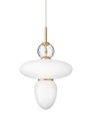 Billede af Nuura Rizzatto 43 Pendel Ø: 40cm - Satin Brass/Opal White  OUTLET