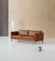 Billede af Mogens Hansen MH2614 3 pers. sofa L: 210 cm - Frej 05 Læder/Olieret Egetræ