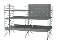 Billede af String Furniture Outdoor Reol L 120x89 cm - Galvaniseret