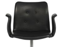 Billede af Bent Hansen Primum Armstol SH: 46 cm - Zenzo 2 207 Læder/Fast Rustfrit Stel - Sæt Af 4 Stole