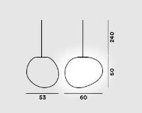 Billede af Foscarini Gregg Udendørs Pendel X-Large H: 50cm - Hvid