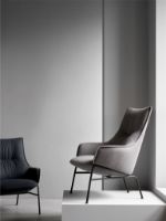 Billede af Wendelbo Aloe High Back Chair SH: 40 cm - Monta col. 8/Black Powder Coated Steel