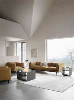 Billede af Wendelbo Expose Coffee Table Large 100x100 cm - Dark Emerador Marble w. Smoked Glass/Black Powder Coated Steel