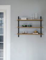 Billede af Moebe Wall Shelving Sets 65 x 85 cm - Oak/Black 