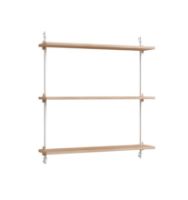 Billede af Moebe Wall Shelving Sets 85x85 cm - Oak/White  OUTLET