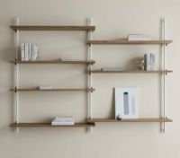 Billede af Moebe Wall Shelving Sets 85x85 cm - Oak/White  OUTLET