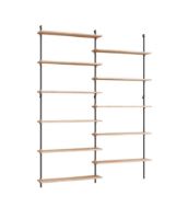 Billede af Moebe Wall Shelving Sets 200x162 cm - Oak/Black 