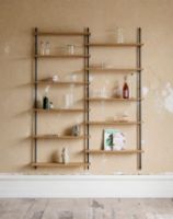 Billede af Moebe Wall Shelving Sets 200x162 cm - Oak/Black 