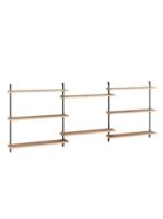 Billede af Moebe Wall Shelving Sets 85x239 cm - Oak/Black
