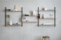Billede af Moebe Wall Shelving Sets 85x239 cm - Oak/Black
