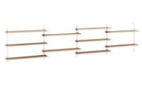Billede af Moebe Wall Shelving Sets 65x316 cm - Oak/White 