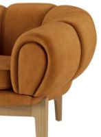 Billede af GUBI Croissant Lounge Chair SH: 46 cm - Oak / Chamois Cuoio