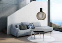 Billede af Thomsen Furniture Katrine Sofabord Trekant Lille 42x67x45 cm - Stenlook Granitgrå/Børstet Stål