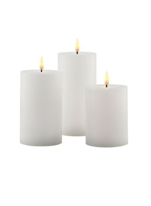 Billede af Sirius Sille Genopladelige Ø: 7,5 cm Sæt af 3 stk. - White 