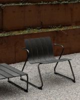 Billede af Mater Ocean Lounge Havestol SH: 39 cm - Sort
