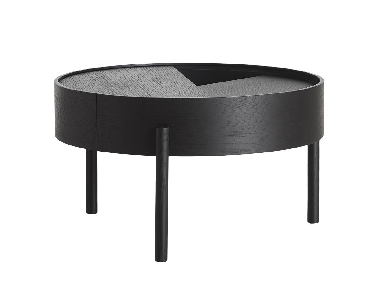 Billede af Woud Arc Coffee Table Ø: 66 cm - Black Painted Ash