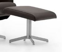 Billede af Mogens Hansen Resto AIR Fodskammel H: 40 cm - Sort Preston Læder/Sort Sokkel