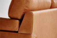 Billede af Mogens Hansen MH2163 3 Pers Sofa L: 225 cm - Frej læder / Børstet Stål