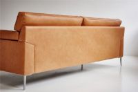 Billede af Mogens Hansen MH2163 3 Pers Sofa L: 225 cm - Frej læder / Børstet Stål
