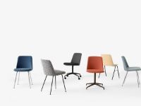 Billede af &Tradition HW11 Rely Chair SH: 46 cm - Red Brown/Bronzed Base 