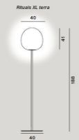 Billede af Foscarini Rituals Gulvlampe XL H: 188cm - Guld/Hvid