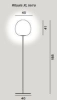 Billede af Foscarini Rituals Gulvlampe XL H: 188cm - Grafit/Hvid