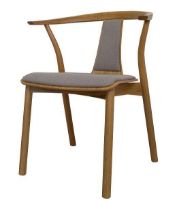 Billede af Farstrup 2550 Stag-W Spisebordstol Polstret SH: 45 cm - Natur Eg / 4102