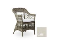 Billede af Sika-Design Charlot Exterior Havestol inkl. Hynde SH: 46 cm - Antique Grey/B450 Tempotest White 
