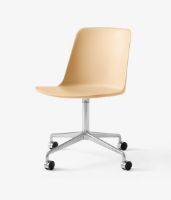 Billede af &Tradition HW21 Rely Chair SH: 46 cm - Beige Sand/Polished Aluminium Base 