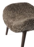 Billede af Vipp 467 Lodge Footstool H: 43,5 cm - Dark Oak Curly/Sahara
