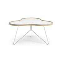 Billede af Swedese Flower Sofabord 90x84x45 cm - Eg/Hvid Laminat/Krom  