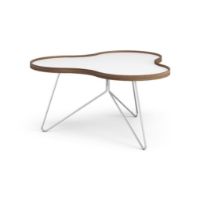 Billede af Swedese Flower Sofabord 90x84x45 cm - Valnød/Hvid Laminat/Krom