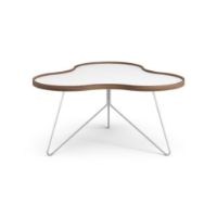 Billede af Swedese Flower Sofabord 90x84x45 cm - Valnød/Hvid Laminat/Krom