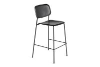 Billede af HAY Soft Edge P10 Bar Stool High SH: 75 cm - Black Powder Coated Steel/Black