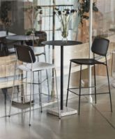 Billede af HAY Soft Edge P10 Bar Stool High SH: 75 cm - Black Powder Coated Steel/Black