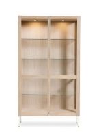 Billede af Skovby SM452 Vitrineskab 100x162 cm - Hvidolieret Eg / Cremehvid