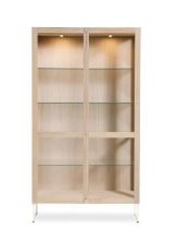 Billede af Skovby SM452 Vitrineskab 100x162 cm - Hvidolieret Eg / Cremehvid