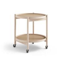 Billede af Brdr. Krüger Bølling Bakkebord m. 2 bakker Ø: 50 cm - Ubehandlet Bøg/Beige og Brun