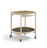 Billede af Brdr. Krüger Bølling Bakkebord m. 2 bakker Ø: 50 cm - Ubehandlet Bøg/Grøn og Mørkegrøn