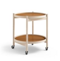 Billede af Brdr. Krüger Bølling Bakkebord m. 2 bakker Ø: 50 cm - Ubehandlet Bøg/Cognac og Sort