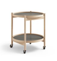 Billede af Brdr. Krüger Bølling Bakkebord m. 2 bakker Ø: 50 cm - Olieret Bøg/Lysegrå og Grå