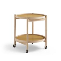 Billede af Brdr. Krüger Bølling Bakkebord m. 2 bakker Ø: 50 cm - Olieret Bøg/Gul og Creme