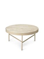 Billede af Ferm Living Travertine Table Large Ø: 70,5 cm - Cashmere