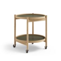 Billede af Brdr. Krüger Bølling Bakkebord m. 2 bakker Ø: 50 cm - Olieret Eg/Grøn og Mørkegrøn