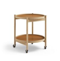 Billede af Brdr. Krüger Bølling Bakkebord m. 2 bakker Ø: 50 cm - Olieret Eg/Cognac og Sort