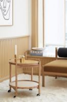 Billede af Brdr. Krüger Bølling Bakkebord m. 2 bakker Ø: 50 cm - Olieret Eg/Gul og Creme